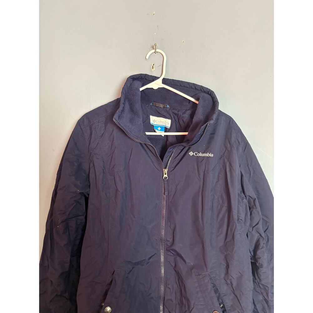 Columbia Womens XL Navy Blue Full Zip Fleece Lined Jacket - Picture 2 of 14